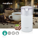 Nedis KACG200CWT Koffiemolen 70 g 150W Wit