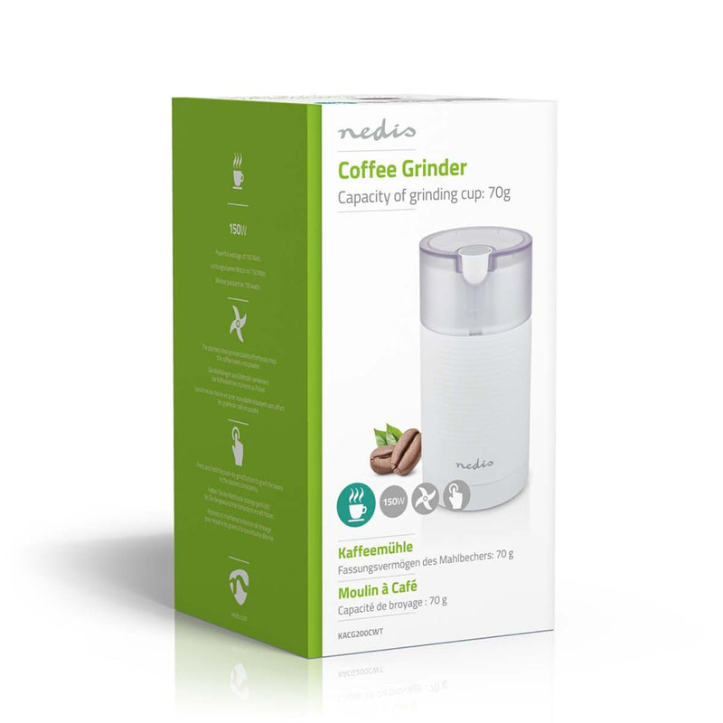 Nedis KACG200CWT Koffiemolen 70 g 150W Wit