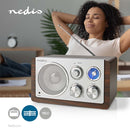 Nedis RDFM5110BN FM Radio Tafelmodel Bruin/Zilver