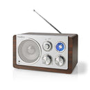 Nedis RDFM5110BN FM Radio Tafelmodel Bruin/Zilver