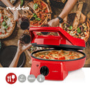 Nedis FCPM100FRD Pizzamaker En Grill 30 Cm Regelbare Temperatuur 1800 W