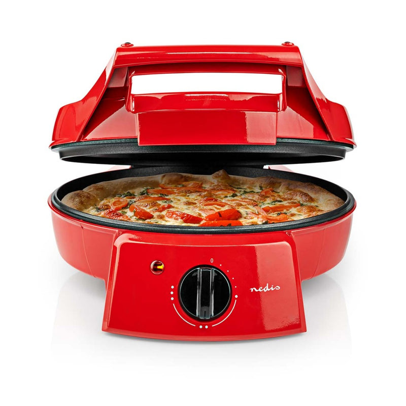 Nedis FCPM100FRD Pizzamaker En Grill 30 Cm Regelbare Temperatuur 1800 W
