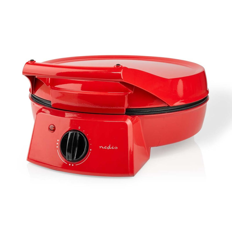 Nedis FCPM100FRD Pizzamaker En Grill 30 Cm Regelbare Temperatuur 1800 W