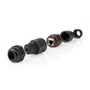 Nedis CCGP89850BK Netwerkkoppeling Buitenshuis Cat6 Afgeschermd Rj45 Female Rj45 Female Recht Pvc D