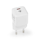 Nedis WCMPD20W100WT Oplader 1.67 / 2.22 / 3.0 A Outputs: 1 Usb-c&trade; 20 W Automatische Voltage S