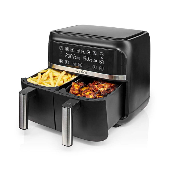 Nedis KAAFD350EBK Heteluchtfriteuse 2x3.8L 3000W Zwart
