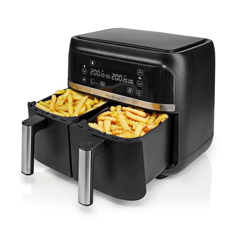Nedis KAAFD350EBK Heteluchtfriteuse 2x3.8L 3000W Zwart