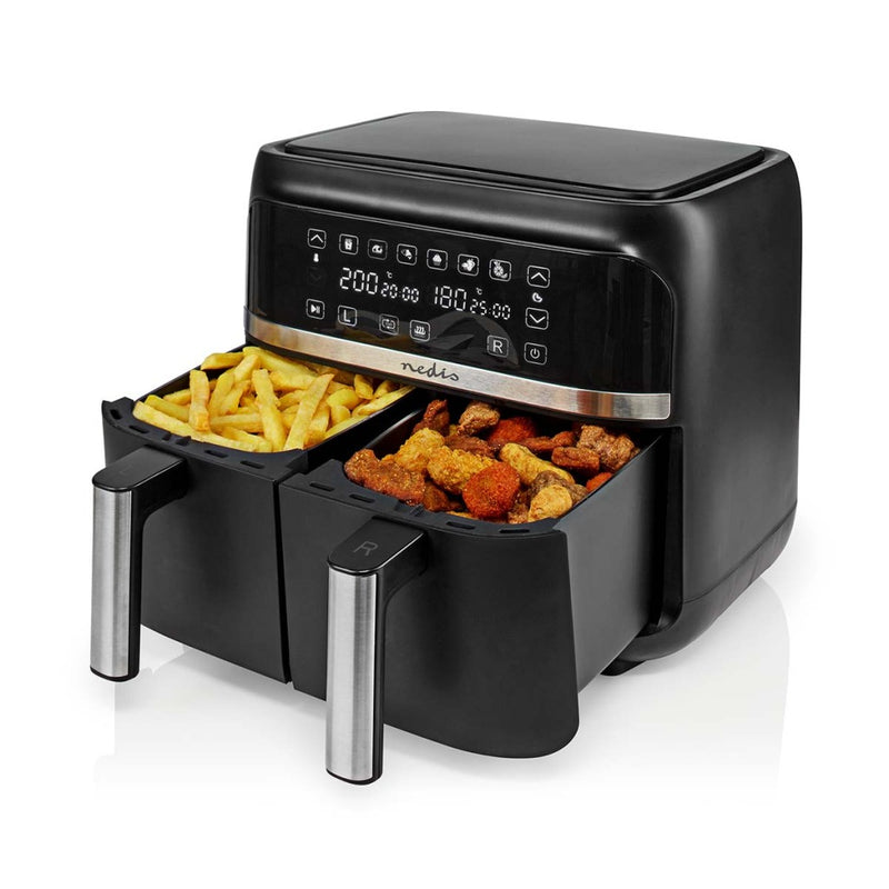 Nedis KAAFD350EBK Heteluchtfriteuse 2x3.8L 3000W Zwart
