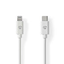 Nedis CCGP39650WT10 Lightning Kabel Usb 2.0 Apple Lightning 8-pins Usb-c&trade; Male 480 Mbps Verni