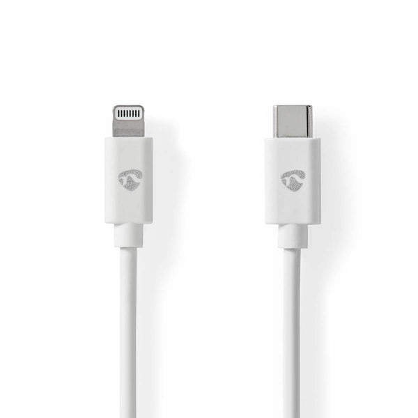 Nedis CCGP39650WT20 Lightning Kabel Usb 2.0 Apple Lightning 8-pins Usb-c&trade; Male 480 Mbps Verni