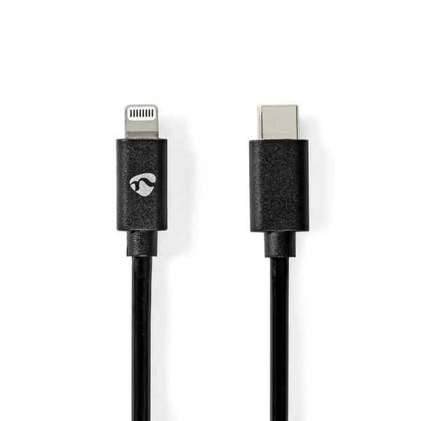 Nedis CCGP39650BK20 Lightning Kabel Usb 2.0 Apple Lightning 8-pins Usb-c&trade; Male 480 Mbps Verni