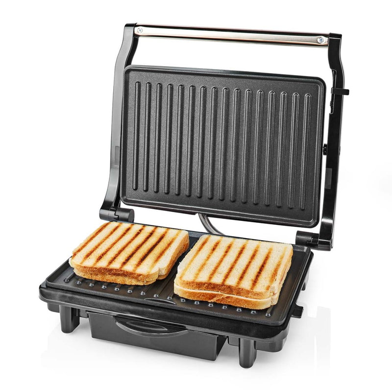 Nedis KAGR121FSR Contact Grill 1500 W 25.4 X 17.8 Cm Automatische Temperatuurregeling Aluminium / K