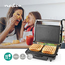 Nedis KAGR121FSR Contact Grill 1500 W 25.4 X 17.8 Cm Automatische Temperatuurregeling Aluminium / K