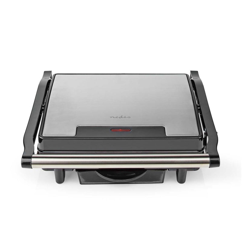 Nedis KAGR121FSR Contact Grill 1500 W 25.4 X 17.8 Cm Automatische Temperatuurregeling Aluminium / K