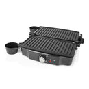 Nedis KAGR131FSR Contact Grill 1500 W 27.8 X 17 Cm Regelbare Temperatuur Kunststof / Roestvrij Staa