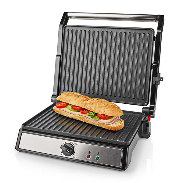 Nedis KAGR141FSR Contact Grill 2000 W 29 X 23 Cm Regelbare Temperatuur Kunststof / Roestvrij Staal
