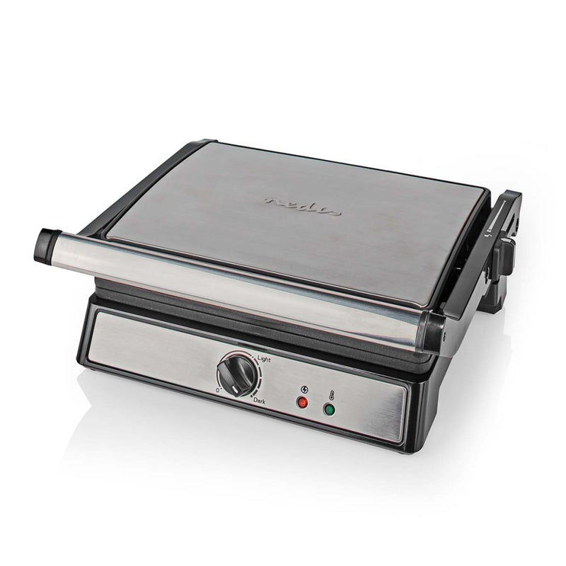 Nedis KAGR141FSR Contact Grill 2000 W 29 X 23 Cm Regelbare Temperatuur Kunststof / Roestvrij Staal