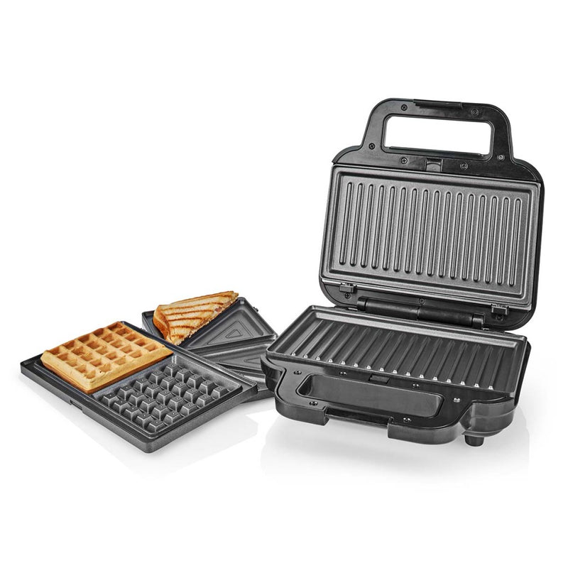 Nedis KAMG110FBK Multi Grill Grill / Sandwich / Waffle 700 W 22 X 12.5 Cm Automatische Temperatuurr