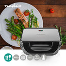 Nedis KAMG120FBK Multi Grill Grill / Sandwich / Waffle 900 W 28 X 15 Cm Automatische Temperatuurreg