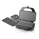 Nedis KAMG120FBK Multi Grill Grill / Sandwich / Waffle 900 W 28 X 15 Cm Automatische Temperatuurreg