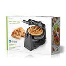 Nedis KAWP220FBK Wafelijzer Belgische Wafels 17 Cm 1000 W Automatische Temperatuurregeling Abs / Ro