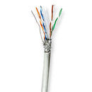 Nedis CCBG8524GY100 Netwerk Kabel Rol Cat6 Stranded S/ftp Cca 100.0 M Binnenshuis Rond Pvc Grijs Gi