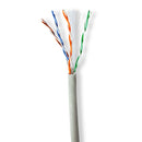 Nedis CCBG8520GY305 Netwerk Kabel Rol Cat6 Stranded U/utp Cca 305.0 M Binnenshuis Rond Pvc Grijs Tr