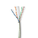 Nedis CCBG8535GY100S Netwerk Kabel Rol Cat6a Solid U/utp Koper 100.0 M Binnenshuis Rond Lszh Grijs