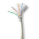 Nedis CCBG8538GY100S Netwerk Kabel Rol Cat6a Solid S/ftp Koper 100.0 M Binnenshuis Rond Lszh Grijs