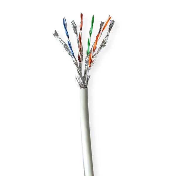 Nedis CCBG8548GY100S Netwerk Kabel Rol Cat7 Solid S/ftp Koper 100.0 M Binnenshuis Rond Lszh Grijs G
