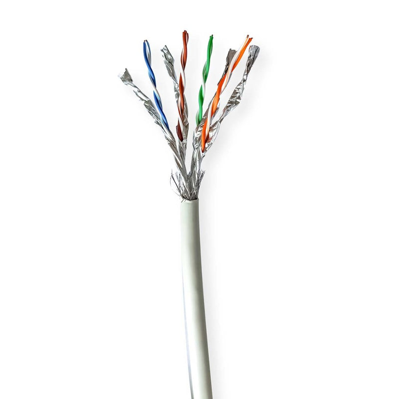 Nedis CCBG8548GY100S Netwerk Kabel Rol Cat7 Solid S/ftp Koper 100.0 M Binnenshuis Rond Lszh Grijs G