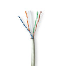 Nedis CCBG8535GY305S Netwerk Kabel Rol Cat6a Solid U/utp Koper 305.0 M Binnenshuis Rond Lszh Grijs