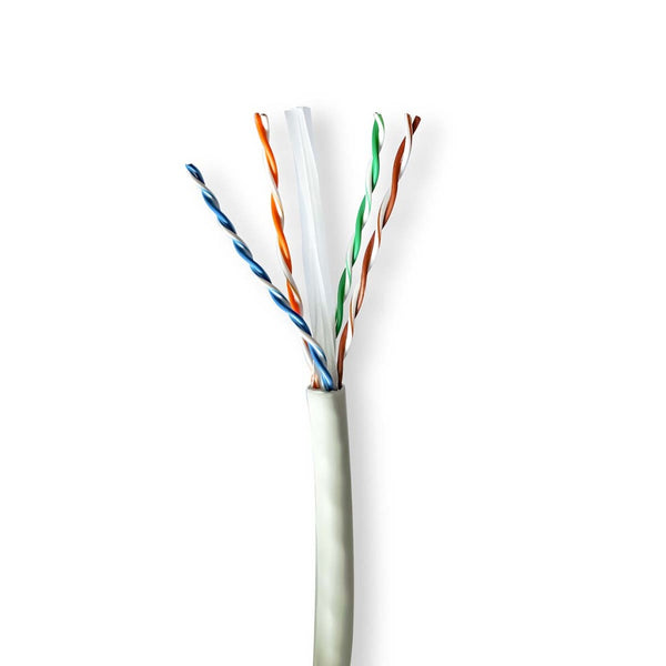 Nedis CCBG8535GY305S Netwerk Kabel Rol Cat6a Solid U/utp Koper 305.0 M Binnenshuis Rond Lszh Grijs