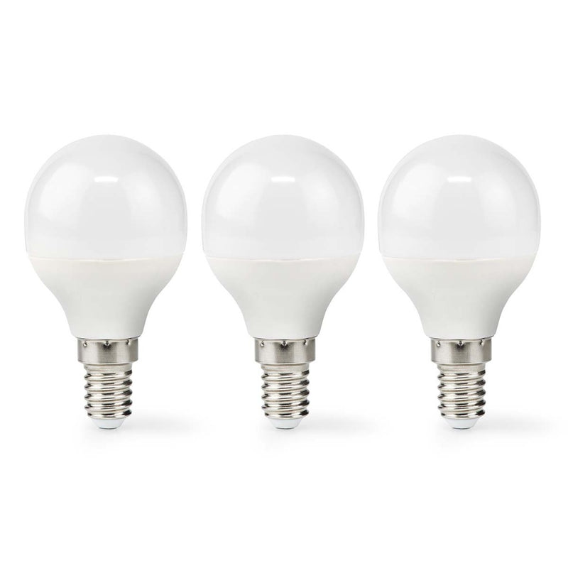 Nedis LBE14G452P3 Led-lamp E14 G45 4.9 W 470 Lm 2700 K Warm Wit Frosted 3 Stuks