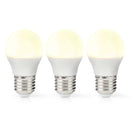 Nedis LBE27G452P3 Led-lamp E27 G45 4.9 W 470 Lm 2700 K Warm Wit 3 Stuks