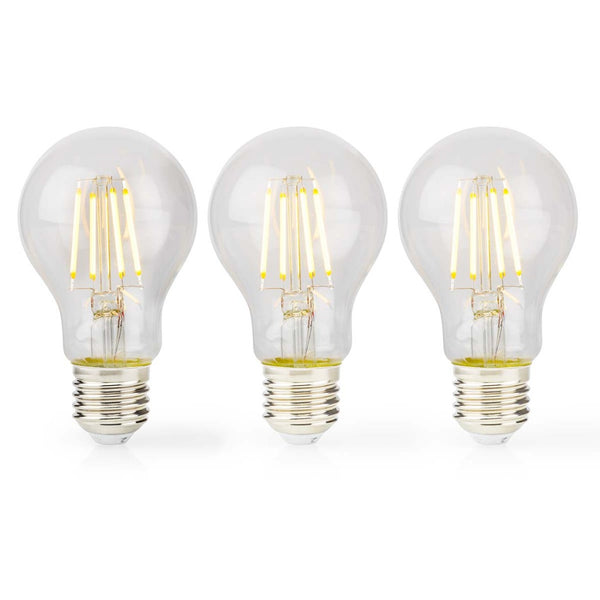 Nedis LBFE27A603P3 Led-filamentlamp E27 A60 8 W 1055 Lm 2700 K Warm Wit 3 Stuks