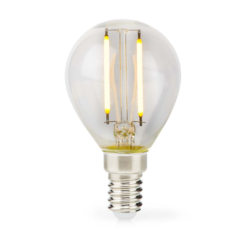 Nedis LBFE14G451 Led-filamentlamp E14 G45 2 W 250 Lm 2700 K Warm Wit Aantal Lampen In Verpakking: 1