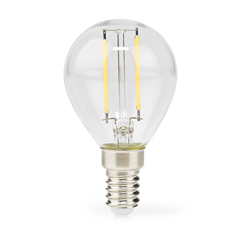 Nedis LBFE14G451 Led-filamentlamp E14 G45 2 W 250 Lm 2700 K Warm Wit Aantal Lampen In Verpakking: 1
