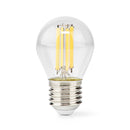 Nedis LBFE27G453 Led-filamentlamp E27 G45 7 W 806 Lm 2700 K Warm Wit 1 Stuks