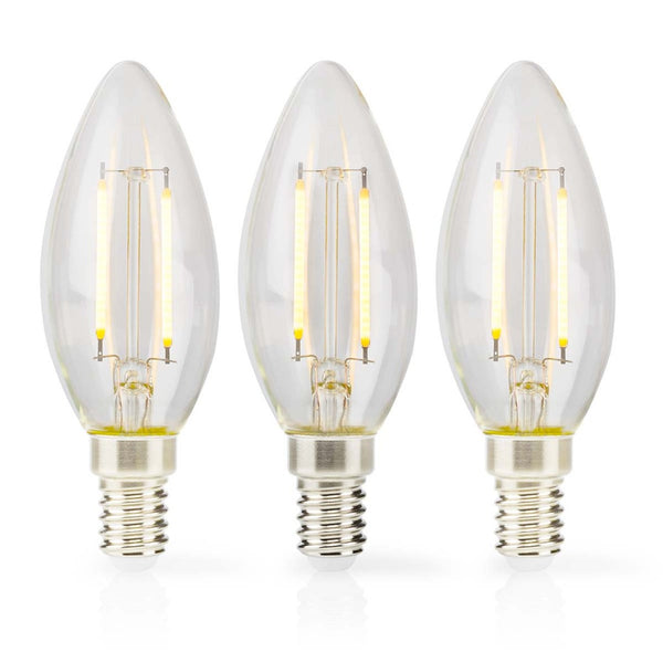 Nedis LBFE14C351P3 Led-filamentlamp E14 Kaars 2 W 250 Lm 2700 K Warm Wit Aantal Lampen In Verpakkin
