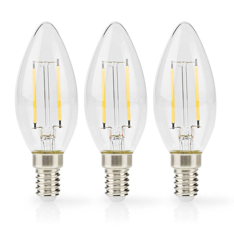 Nedis LBFE14C351P3 Led-filamentlamp E14 Kaars 2 W 250 Lm 2700 K Warm Wit Aantal Lampen In Verpakkin