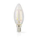 Nedis LBFE14C353 Led-filamentlamp E14 Kaars 7 W 806 Lm 2700 K Warm Wit Aantal Lampen In Verpakking: