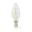 Nedis LBFE14C353 Led-filamentlamp E14 Kaars 7 W 806 Lm 2700 K Warm Wit Aantal Lampen In Verpakking: