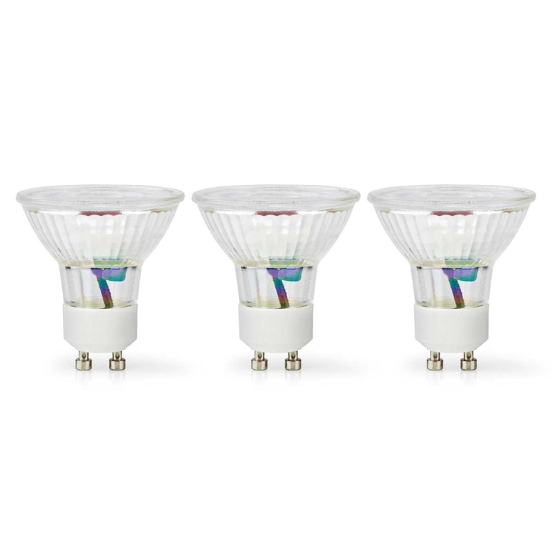 Nedis LBGU10P164P3 Led-lamp Gu10 Spot 4.5 W 345 Lm 2700 K Warm Wit Aantal Lampen In Verpakking: 3 S
