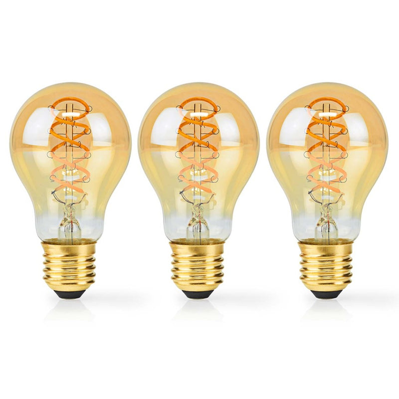 Nedis LDBTFE27A60P3 Led-filamentlamp E27 A60 3.8 W 250 Lm 2100 K Extra Warm Wit Aantal Lampen In Ve
