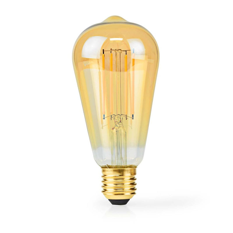 Nedis LBDE27ST64GD1 Led-filamentlamp E27 St64 4.9 W 470 Lm 2100 K Dimbaar Extra Warm Wit 1 Stuks