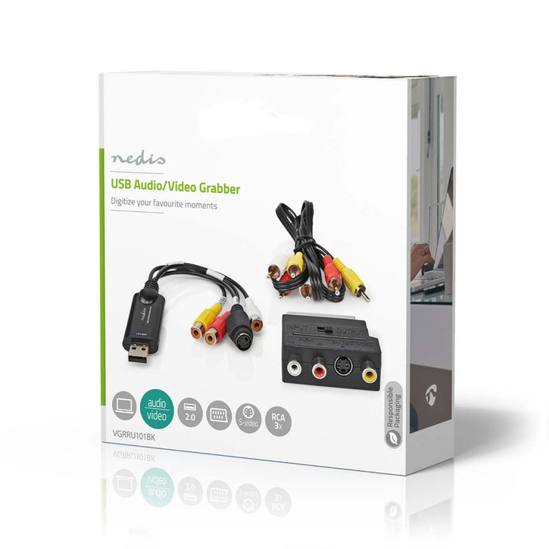 Nedis VGRRU101BK Videograbber Usb 2.0 480p A/v-kabel / Scart