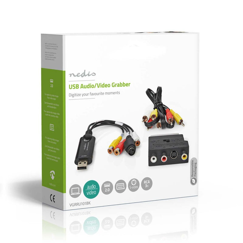 Nedis VGRRU101BK Videograbber Usb 2.0 480p A/v-kabel / Scart