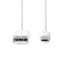 Nedis CCGB60500WT20 Usb-kabel Usb 2.0 Usb-a Male Usb Micro-b Male 480 Mbps Vernikkeld 2.00 M Rond P