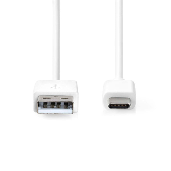 Nedis CCGB60600WT10 Usb-kabel Usb 2.0 Usb-a Male Usb-c&trade; Male 480 Mbps Vernikkeld 1.00 M Rond